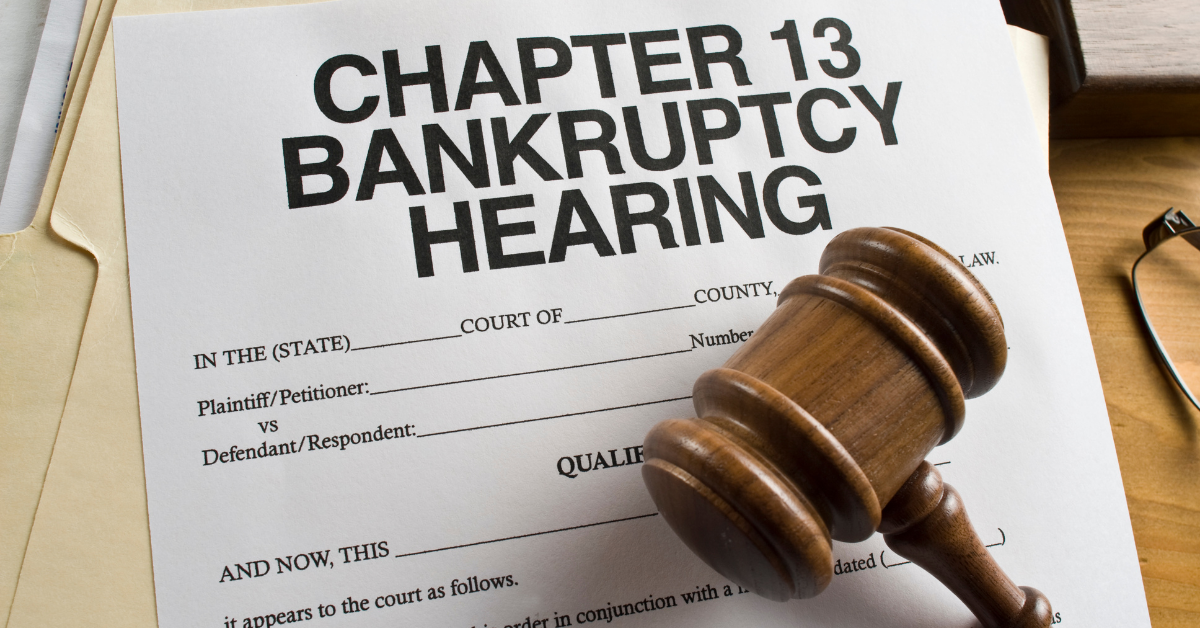 Visual representation of the chapter 13 bankruptcy process.