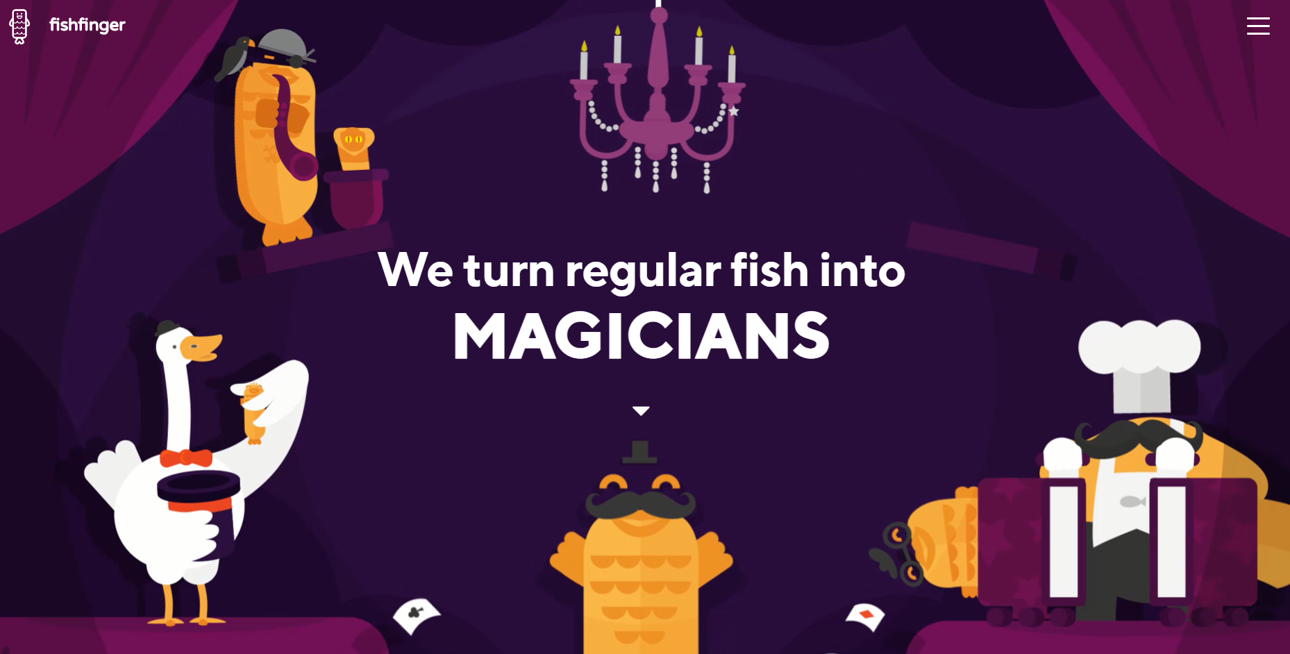 Fish Finger Creative Agency Homepage