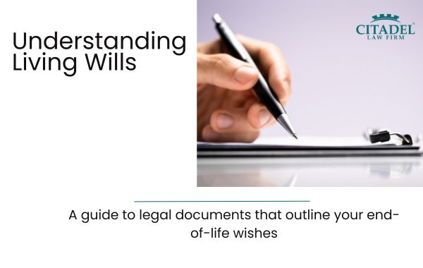 Illustration of a legal document with the title 'Living Will' for understanding living wills in Arizona