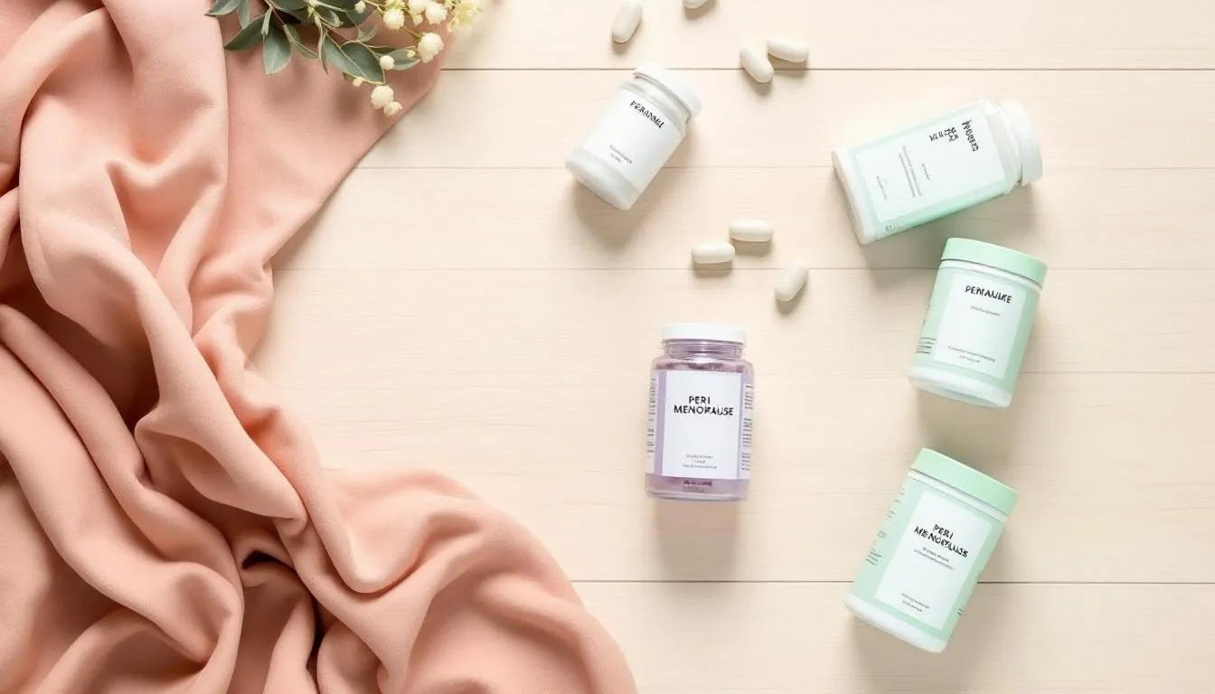 A selection of perimenopause supplements available in New Zealand.