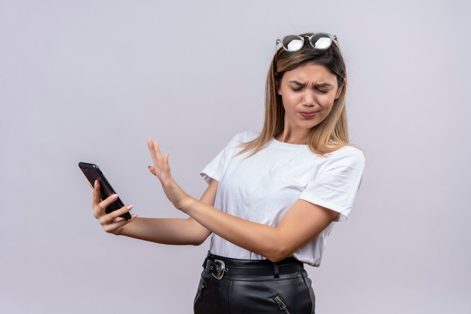 woman taking break from digital media