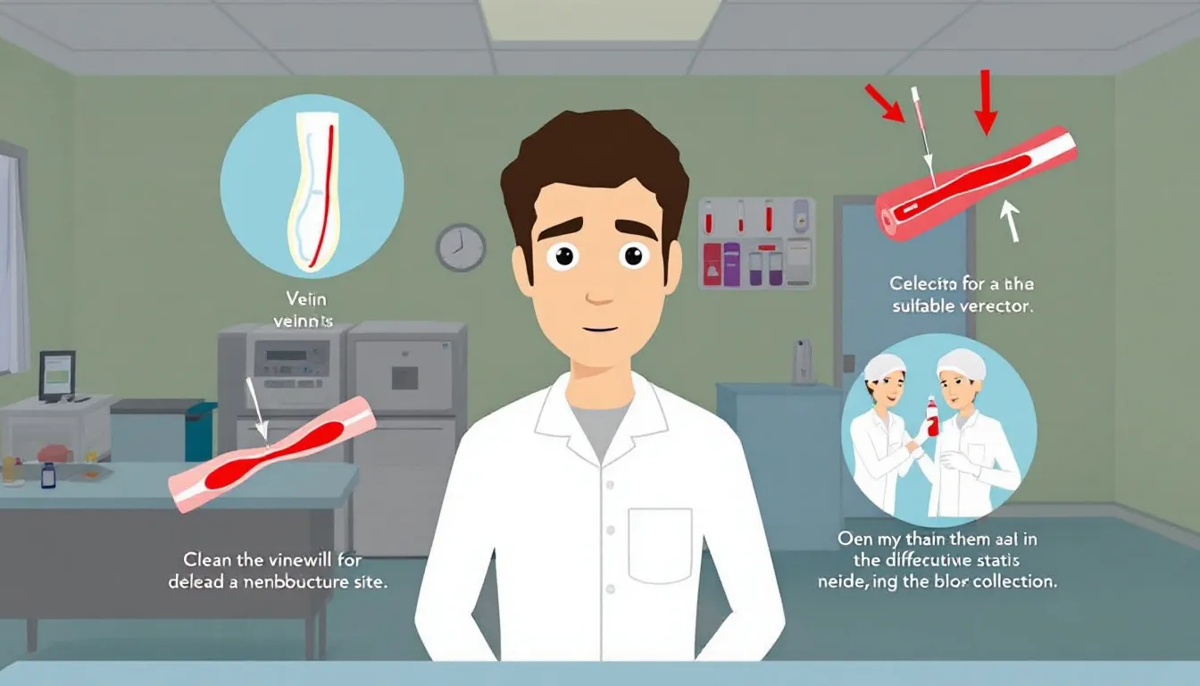 Key components of Red Cross phlebotomy training, including practical skills.