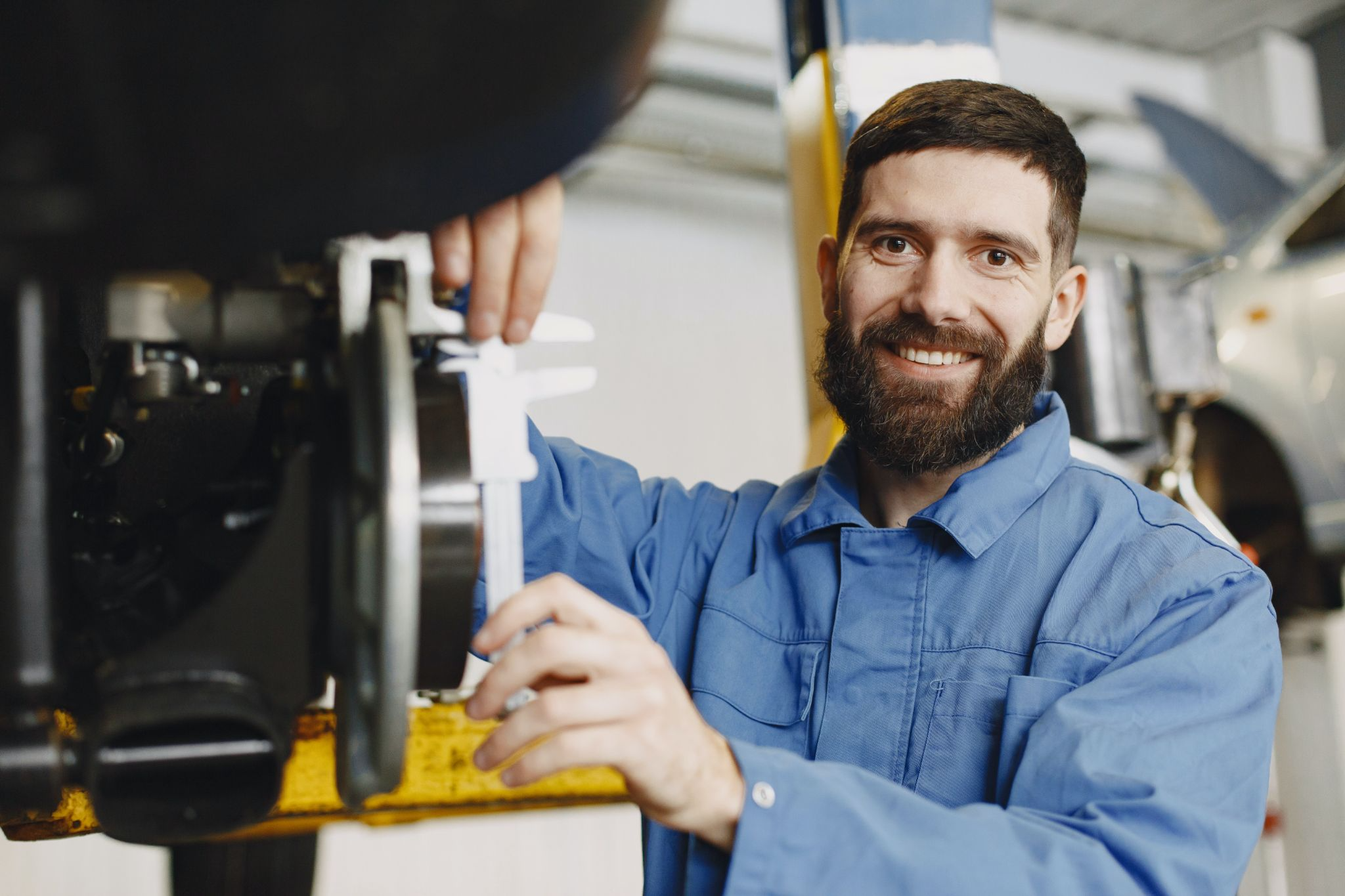 Smiling mechanic