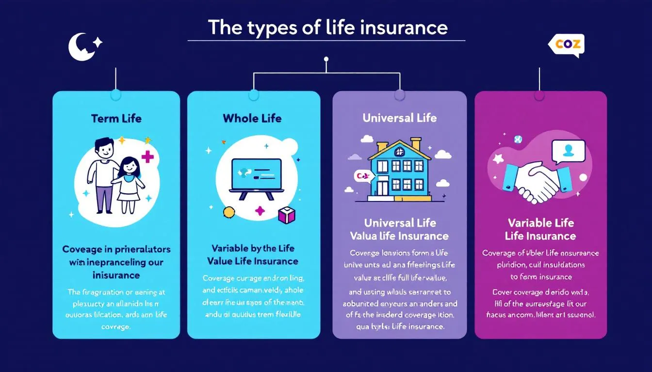 Understanding the different types of life insurance term through visual representation.