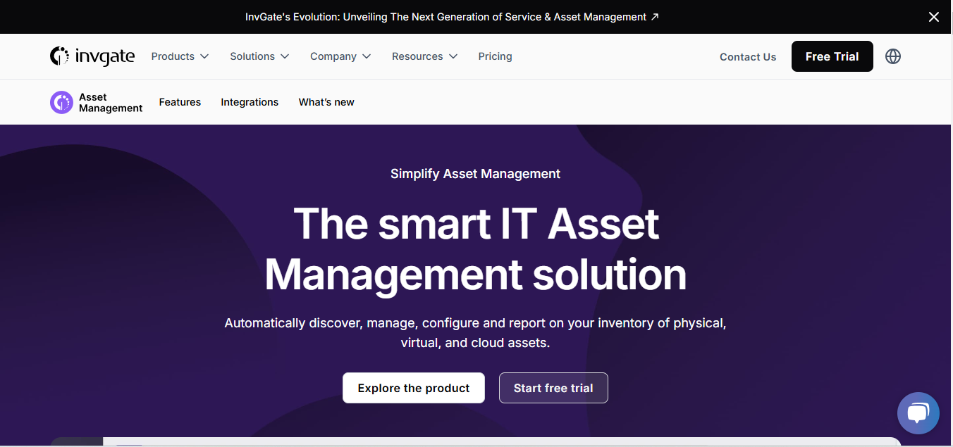 InvGate Asset Management IT assest management Asset Panda competitor