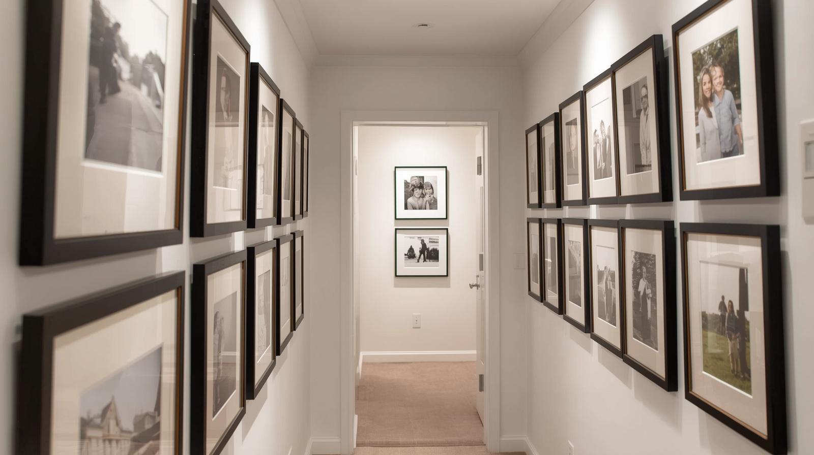 Upgrade your corridor and walkway in your home with family photos