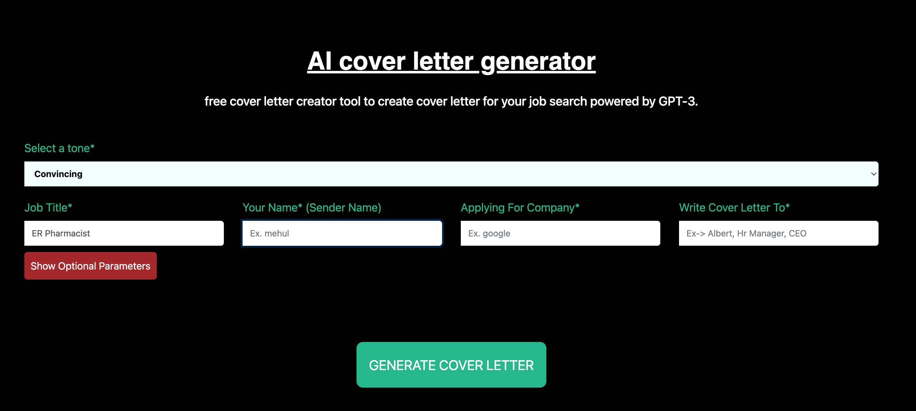best ai cover letter writer