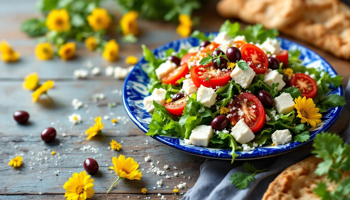 Tips for serving and enjoying Greek salad with a side of pita bread.