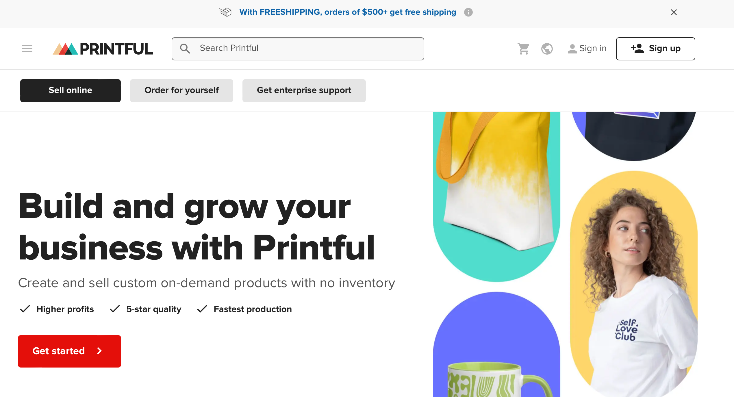 uk dropshipping supppliers - printful 