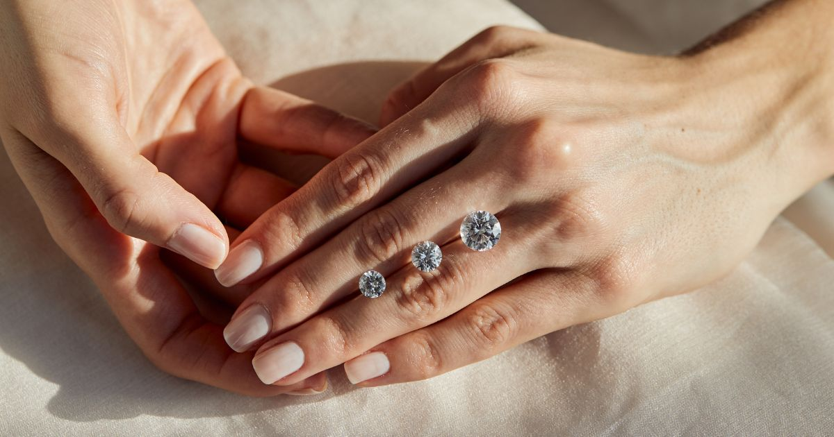 Three Carat Sizes of Lab Created Loose Diamonds