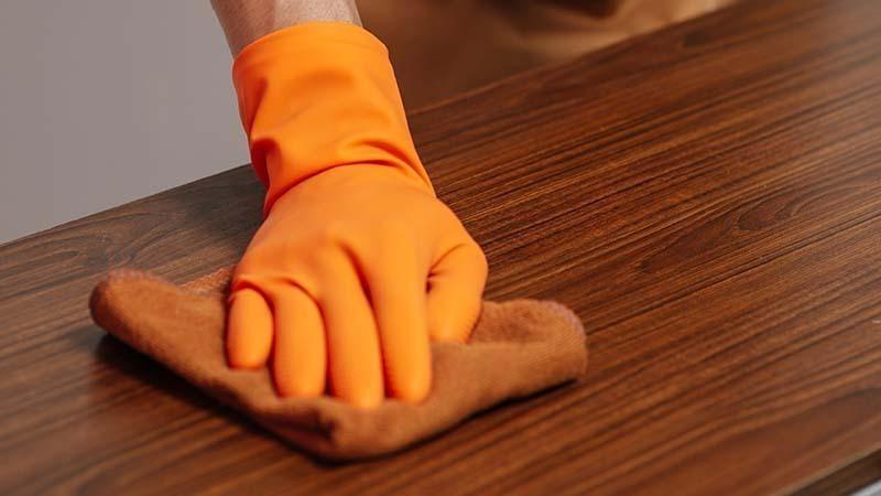 Microfiber cloth for cleaning wooden table