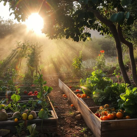Healthy vegetable garden