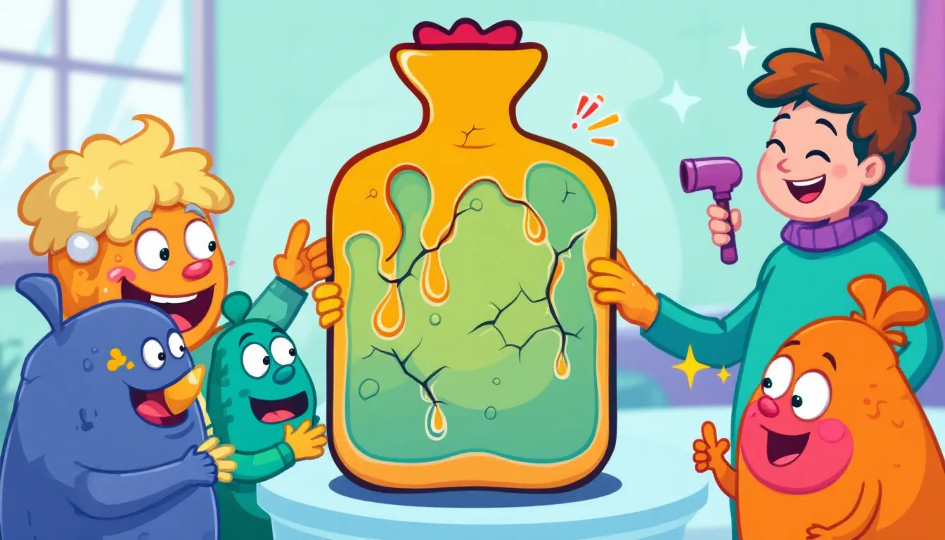 When to replace your hot water bottle due to visible damage.
