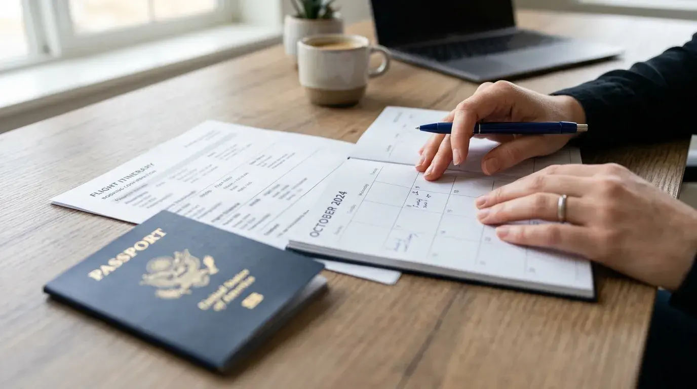 Visa interview travel date questions matched with flight reservation for visa