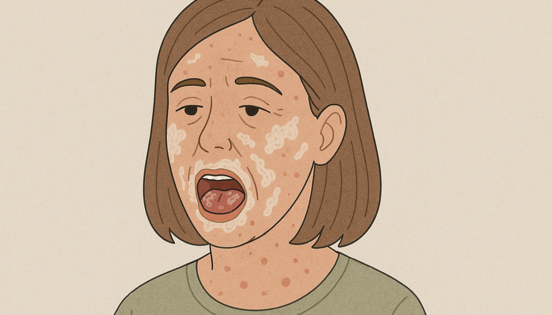 Kvinne med lichen sclerosus viser hvite hudforandringer rundt munn og i munnhule. lichen sclerosus lichen sclerosus et atrophicus andre steder på kroppen hos kvinner hos menn kvinner enn hos menn vanligere hos kvinner sclerosus er en kronisk lichen sclerosus hos barn gi problemer smerter ved samleie autoimmune sykdommer området rundt huden sykdommen behandling kronisk tilstanden kløe ofte behandlingen bør tilfeller forekomme diagnosen rundt får samleie hudforandringer ganger hudlidelse underlivet årsaken symptomer små forandringer fleste vanlig svært vanligvis hvite barn rammer smerte sår vulva ukjent god lege trang hudkreft problemer sjelden tynn kontroll forhuden tilstand arrdannelse grunn hud gang plagene plager hudlege oppstår gir viktig liten smerter sykdom effekt området røde biopsi skjedeåpningen ses kortison langvarig skjeden