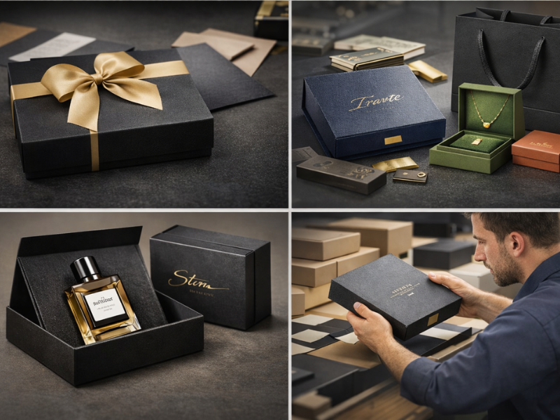 An illustration of a luxury packaging company 