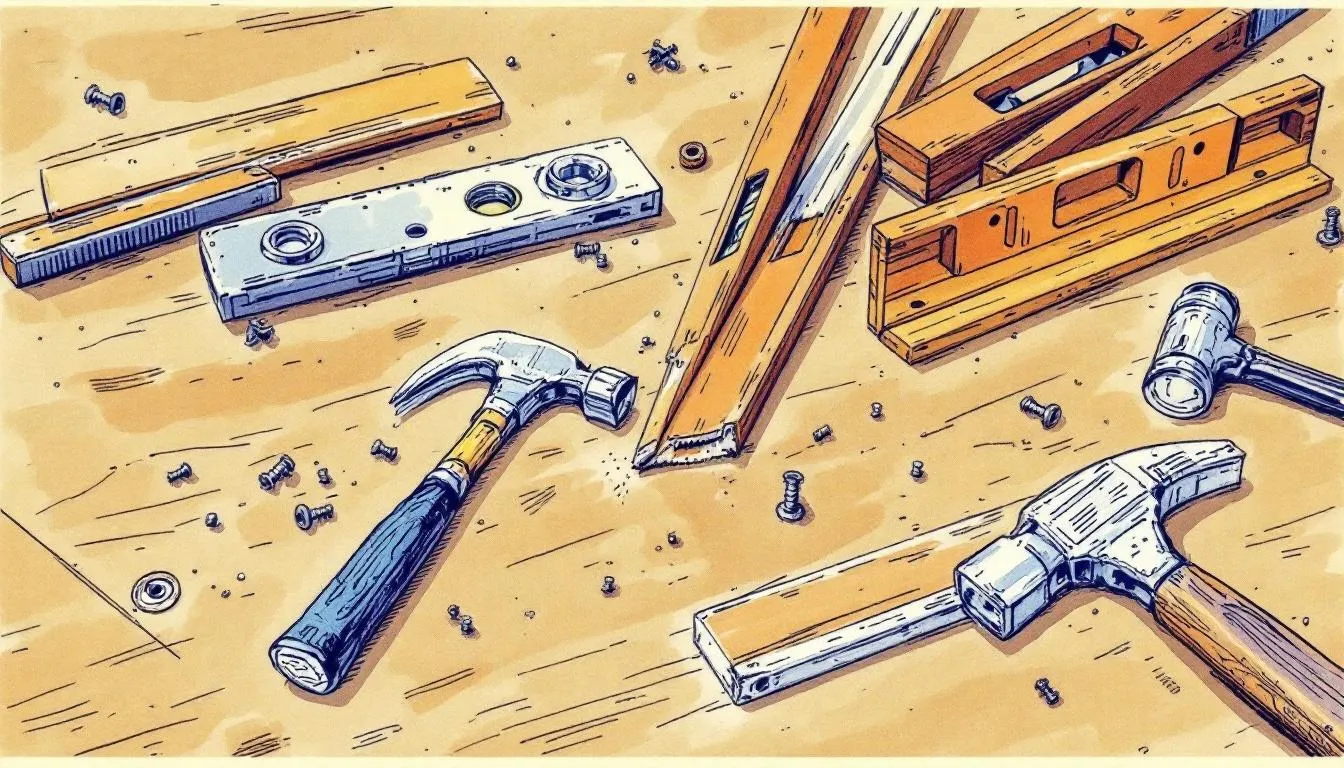 An image demonstrating the repair of a warped door frame, focusing on the tools and techniques used.