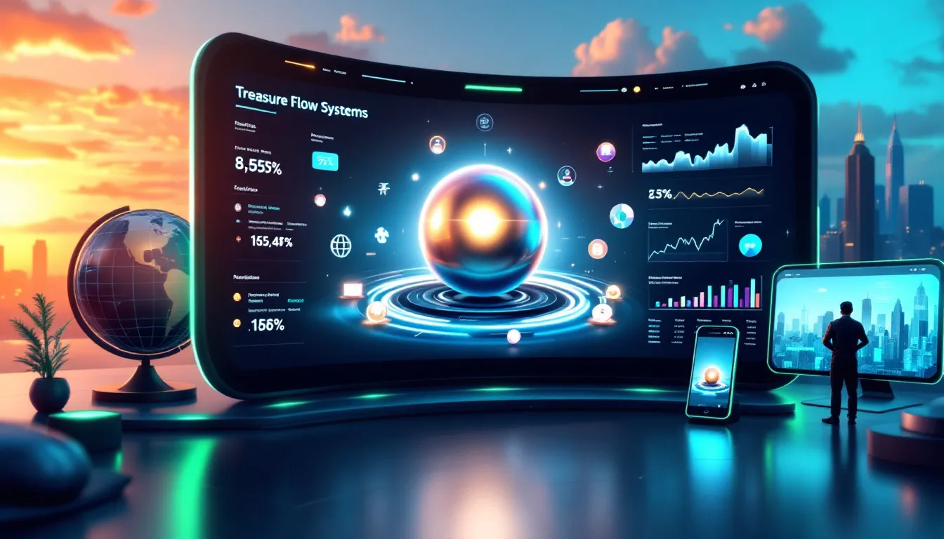 An overview of Treasure Flow Systems, showcasing its platform and features.