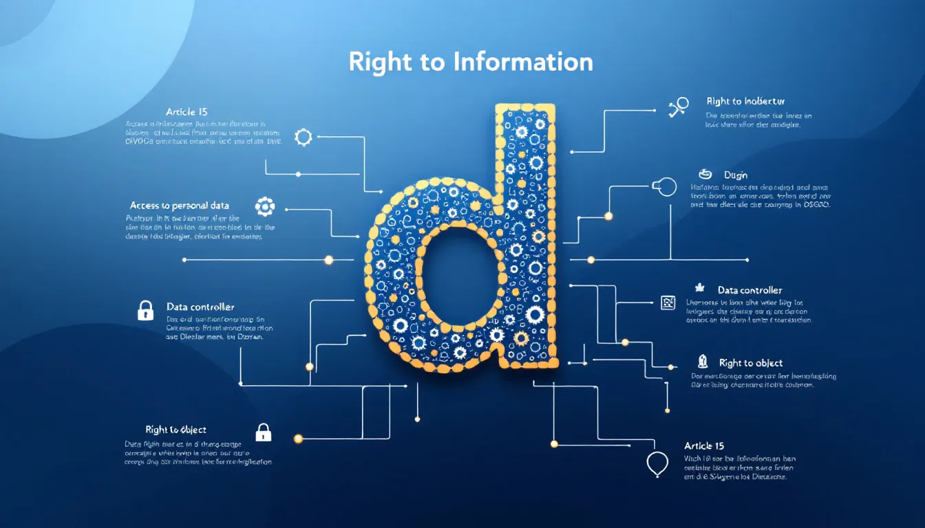 Diagramm, das das Recht auf Auskunft gemäß Art. 15 DSGVO erklärt.