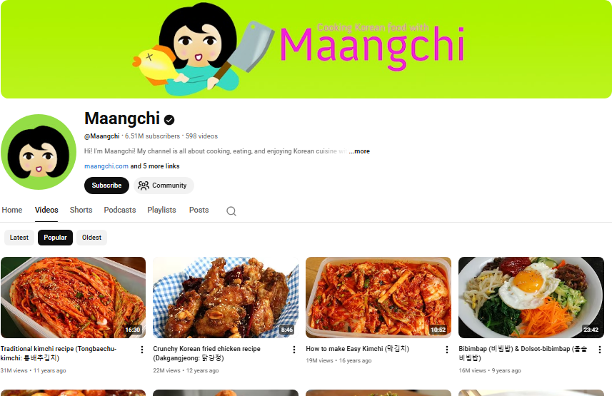 Maangch YouTube channel.