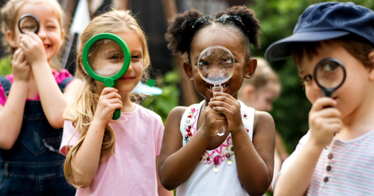 Image of children using magnifying glasses to spot key signs of narcissistic parenting, symbolizing the insightful approach taken at Loving at Your Best Marriage and Couples Counseling to help adult children of narcissistic parents understand and heal their emotional wounds with Schema Therapy.
