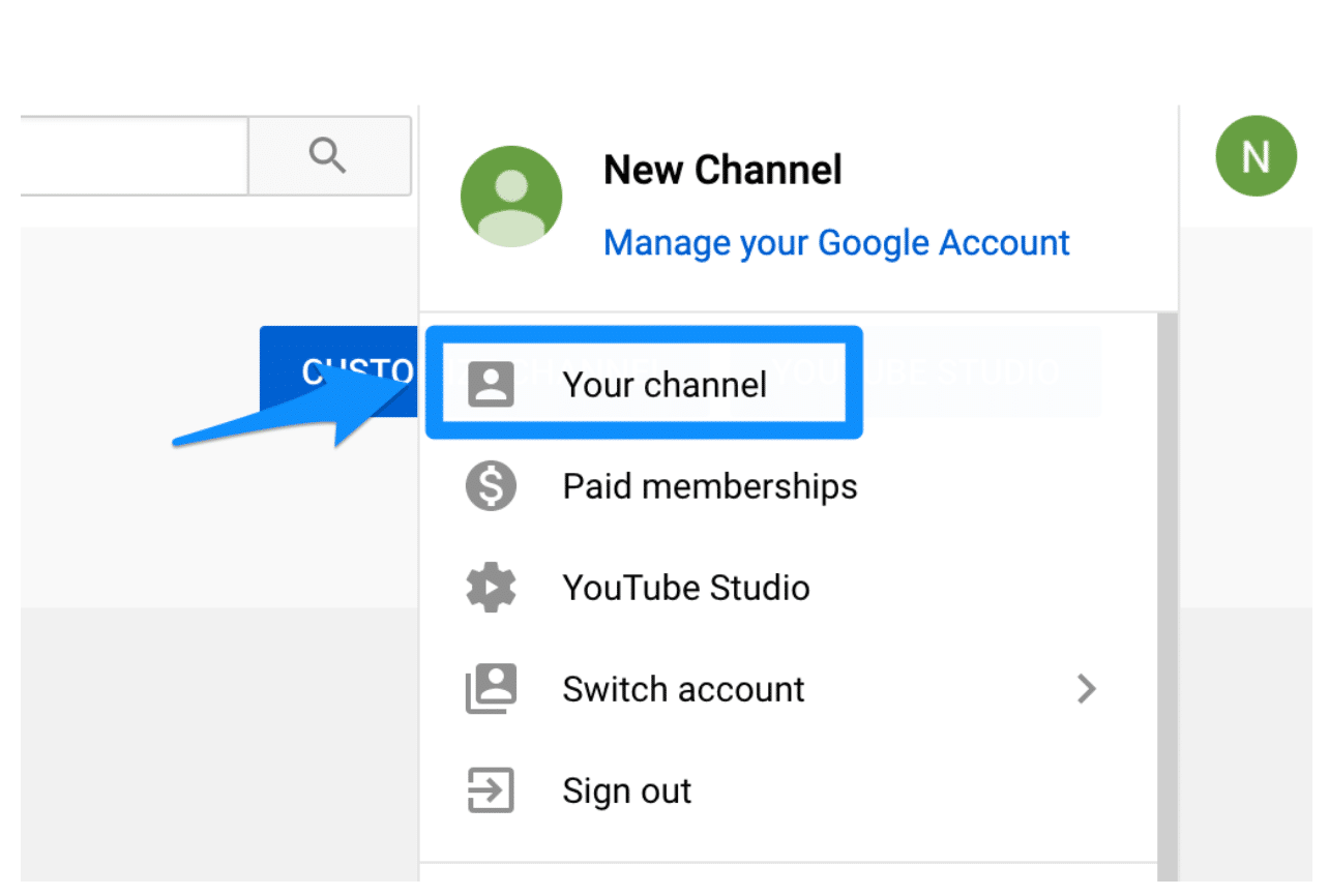 login  into your YouTube accoun