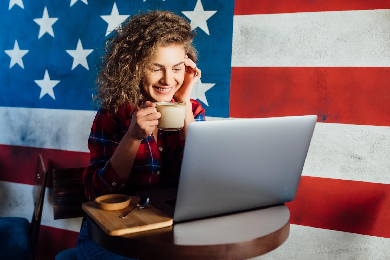 woman looking for dropshipping suppliers to sell products in the us