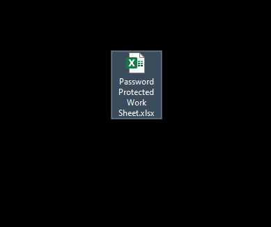 Click Excel password protected file.