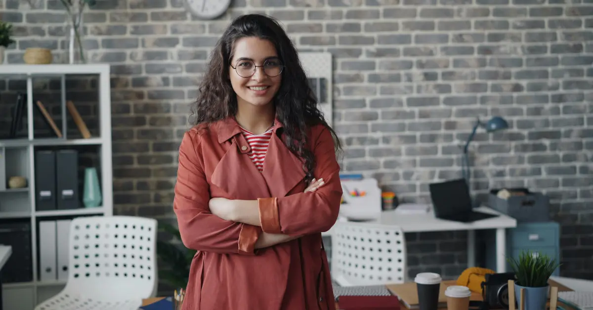 Woman taking control of financial planning and future security for sex workers.