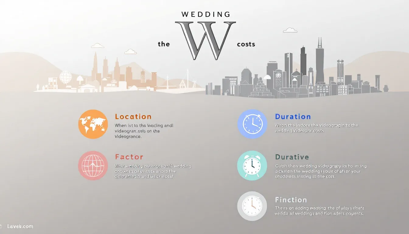 Factors influencing wedding videography costs.