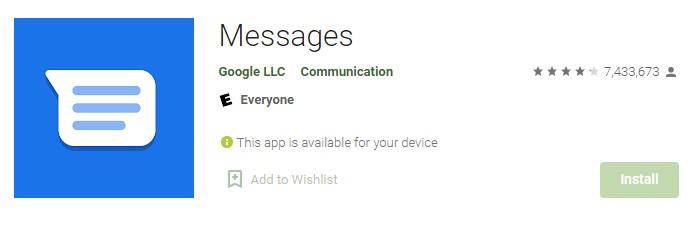 Messages app (Android messages)