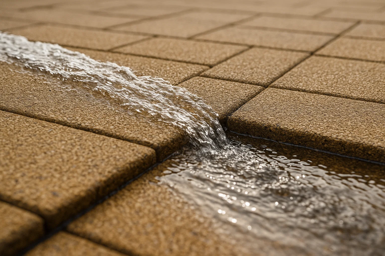 Perfectly finished driveway surface with correct drainage after expert groundwork.