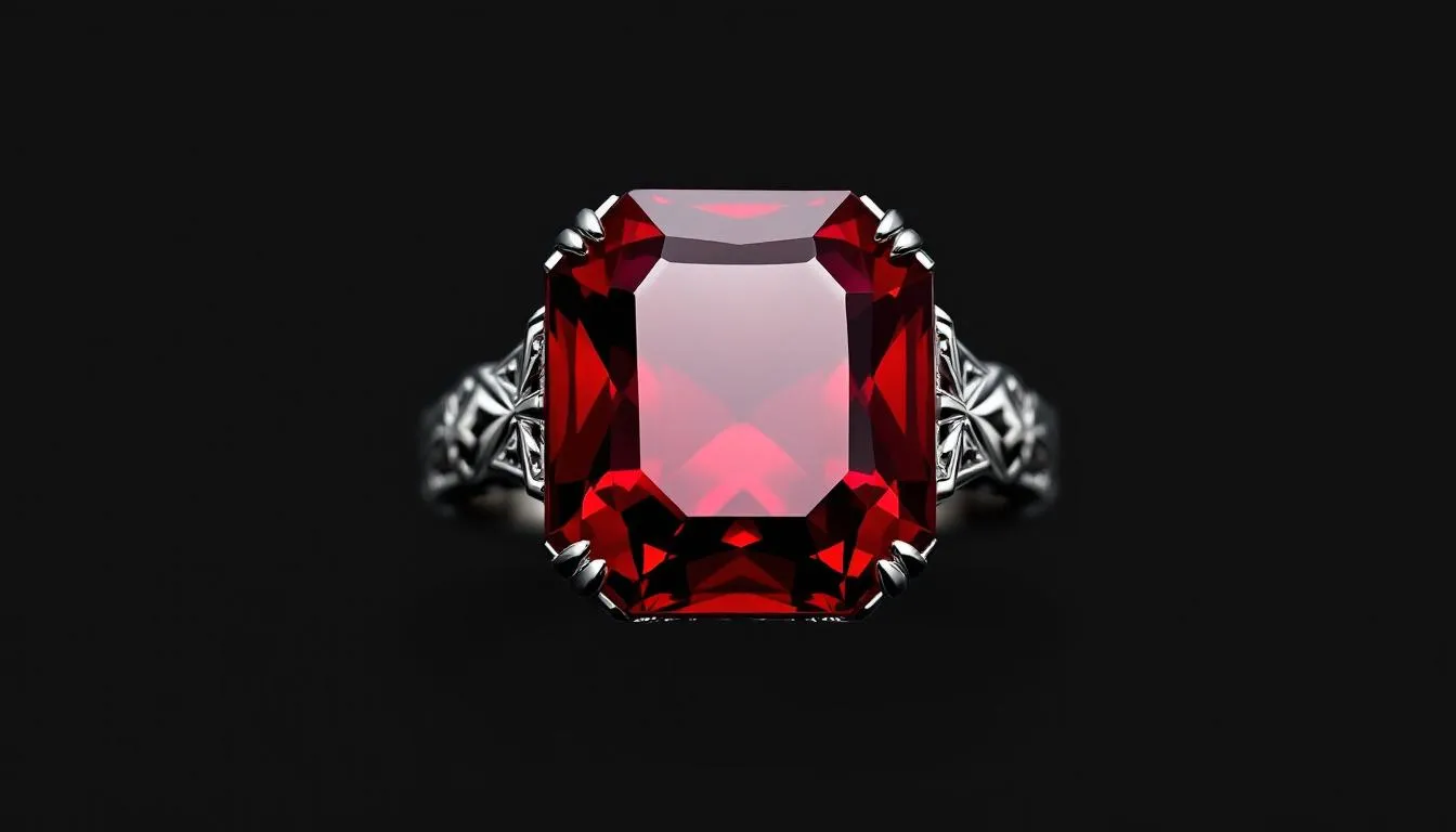 A beautiful garnet gemstone representing January's birthstone.