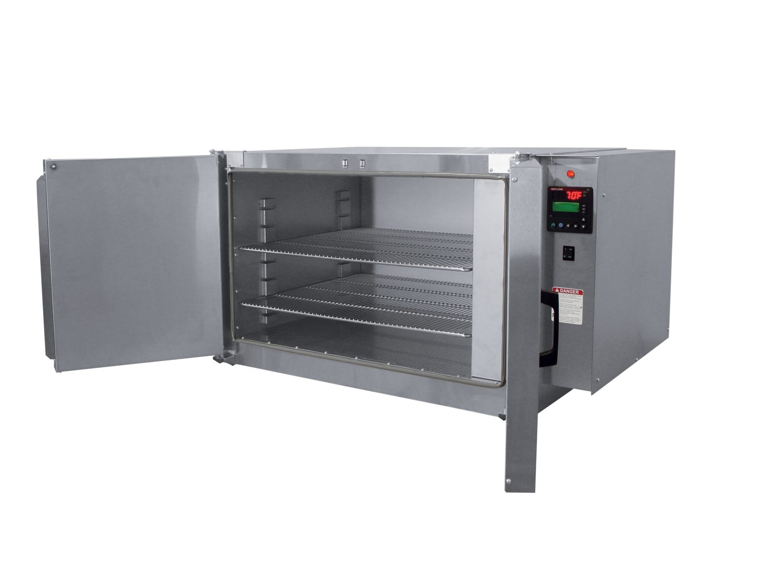 A Grieve convection heating oven with digital controls and stainless steel construction.
