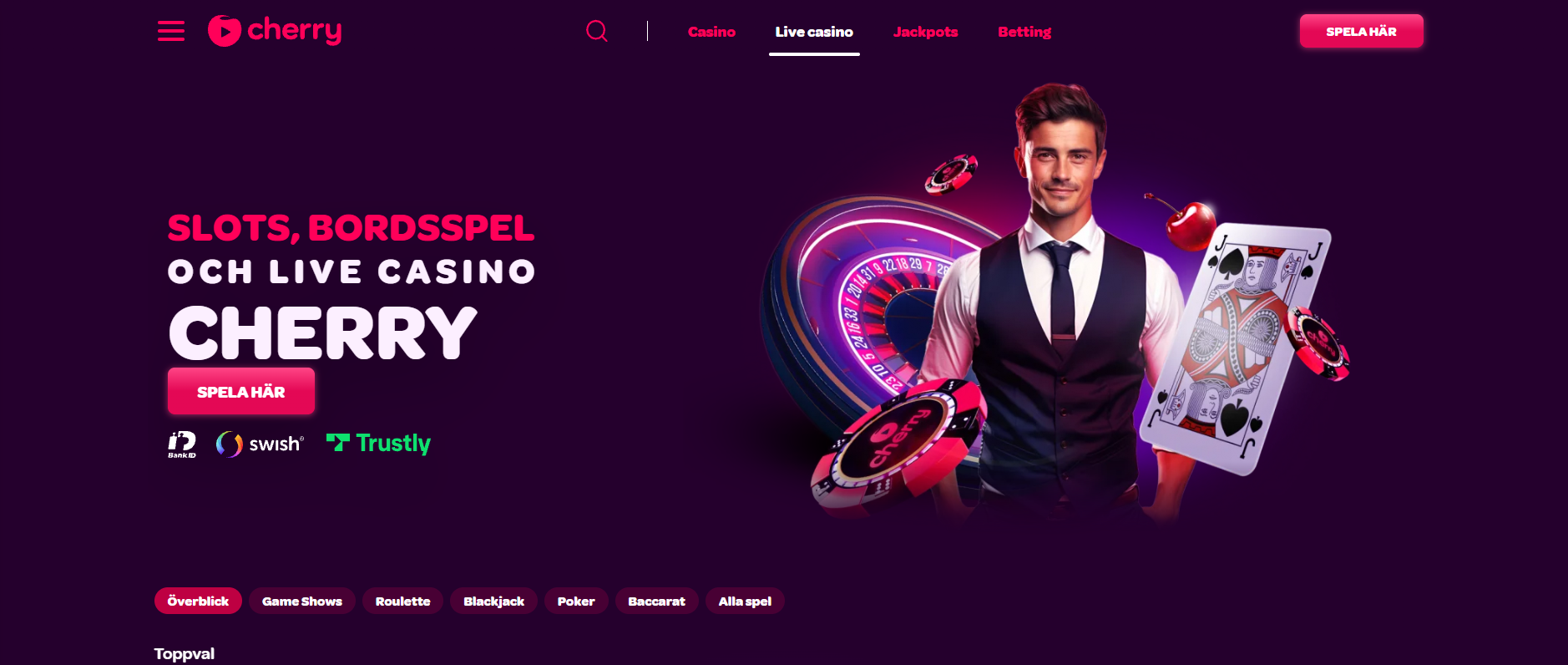 Live casino hos Cherry