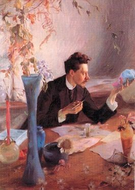 Portrait of Art Nouveau glass designer Emile Gallé by Victor Prouvé (1892)