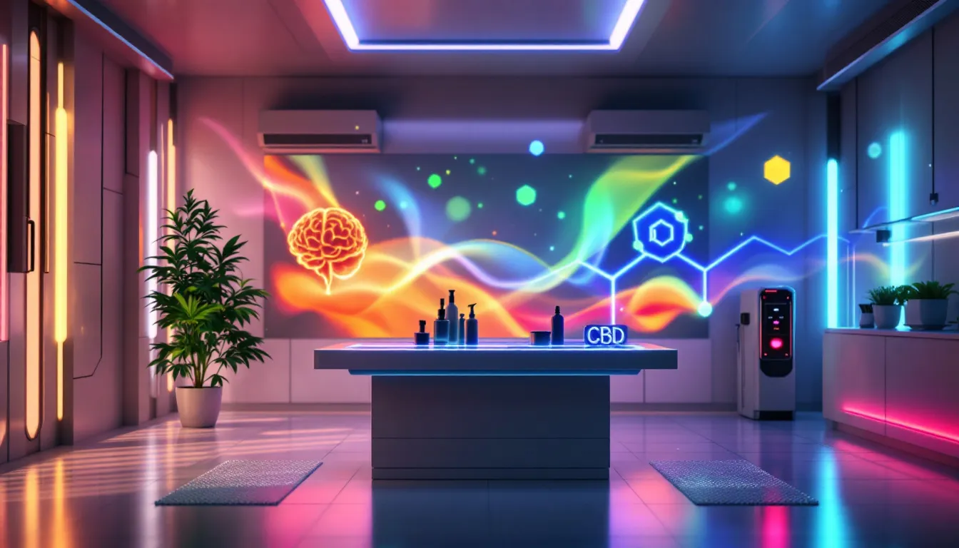 A conceptual image illustrating the synergy of THCA and CBD products being used together.