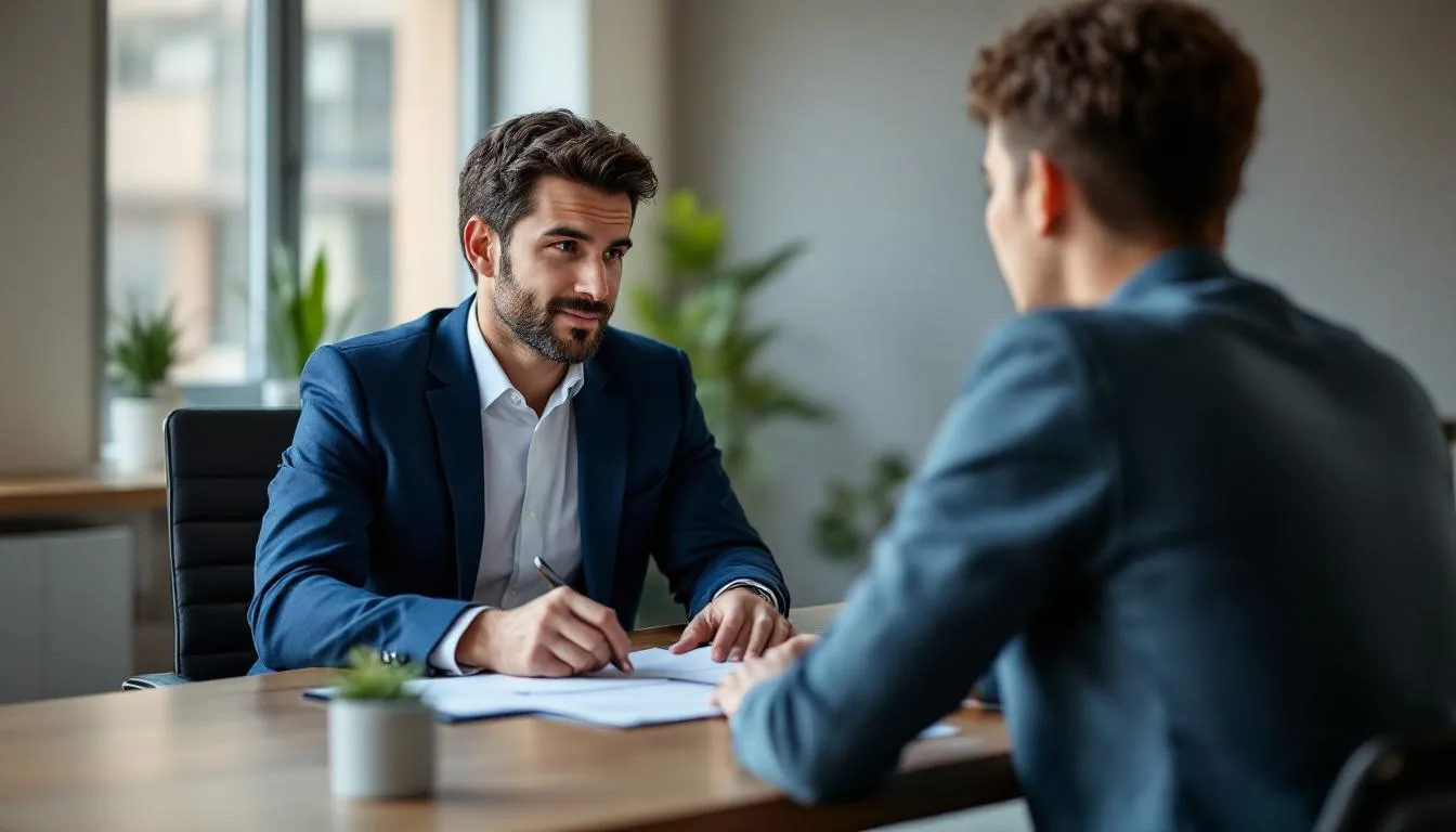 A Texas child support lawyer consulting with a client about child support obligations.