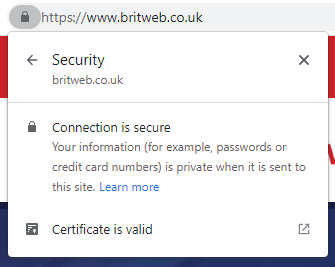 Britweb SSL Certification