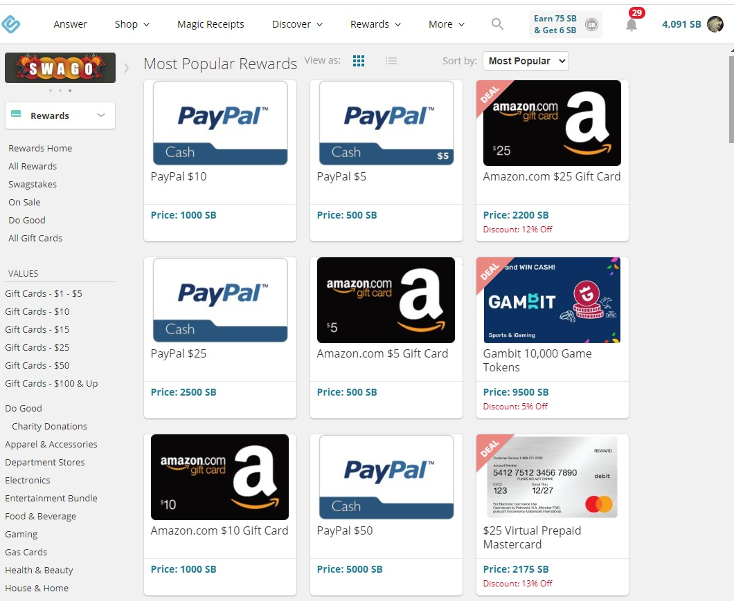 How To Get Amazon Gift Card With Swagbucks - YouTube