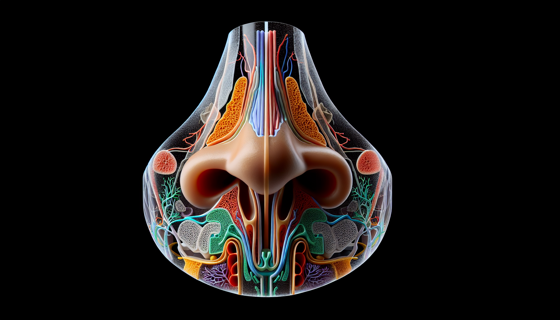 Illustration of nasal anatomy