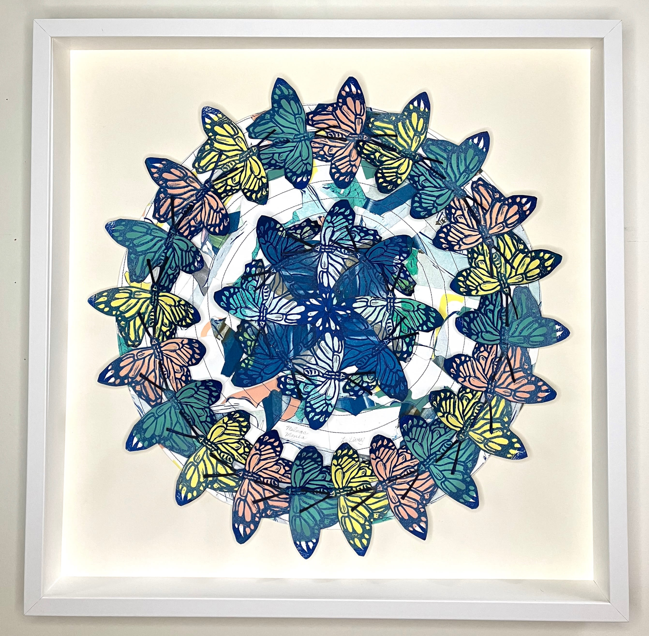 Latest art piece Melmac Mania by Arterra Artist, Lorna Livey's in her Metamorphosis Series