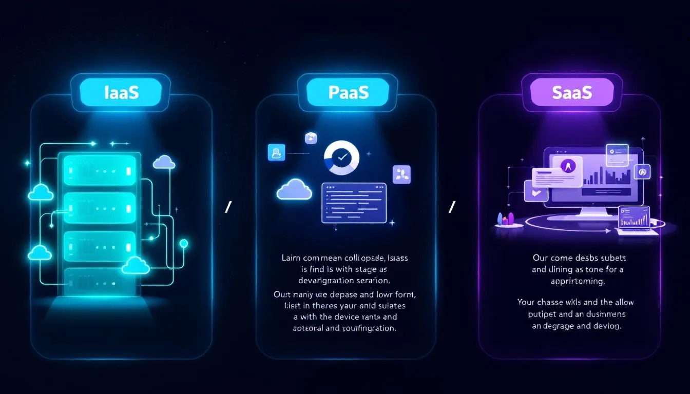 Un tableau comparatif entre IaaS, PaaS et SaaS.