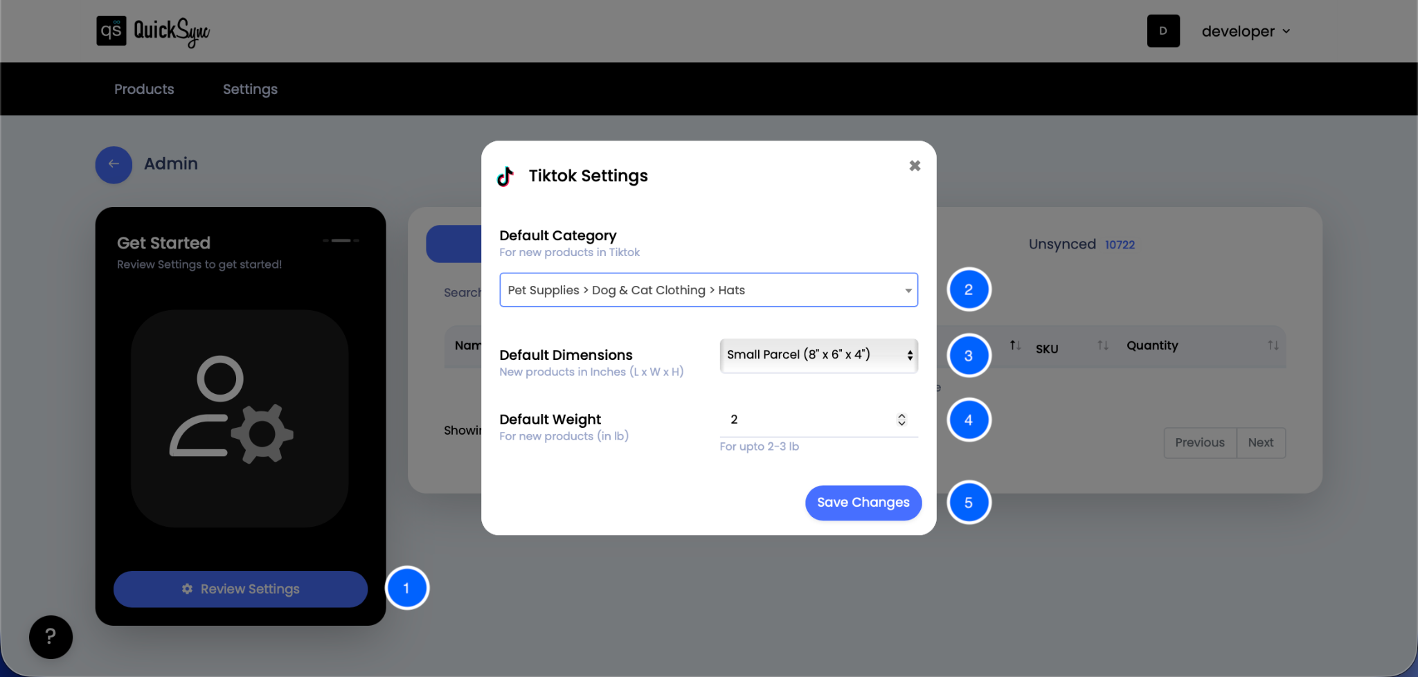 Update TikTok Review Settings