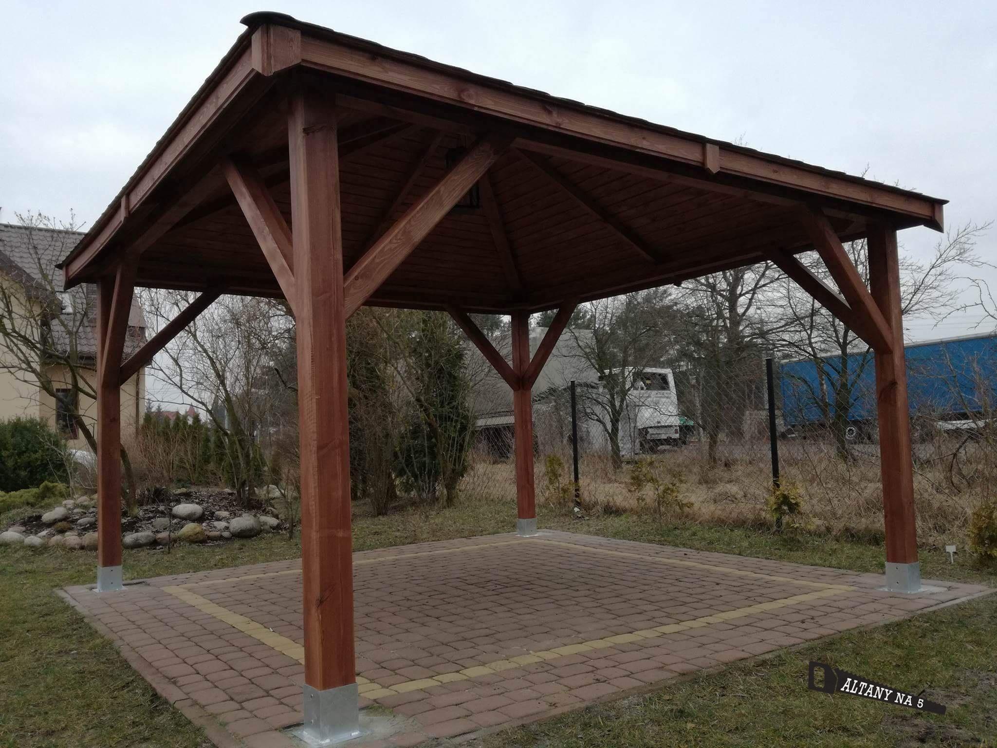 Altanka ogrodowa 3,5x3,5 m - małe altany ogrodowe altanyna5.pl