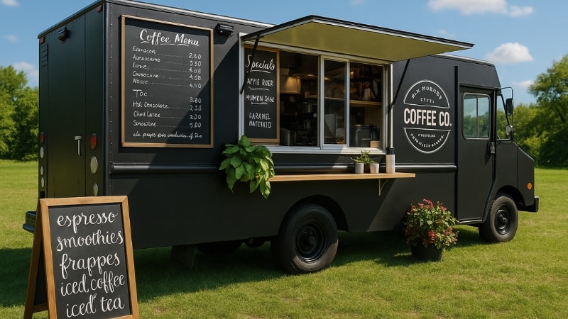 Food truck wrap for coffee business