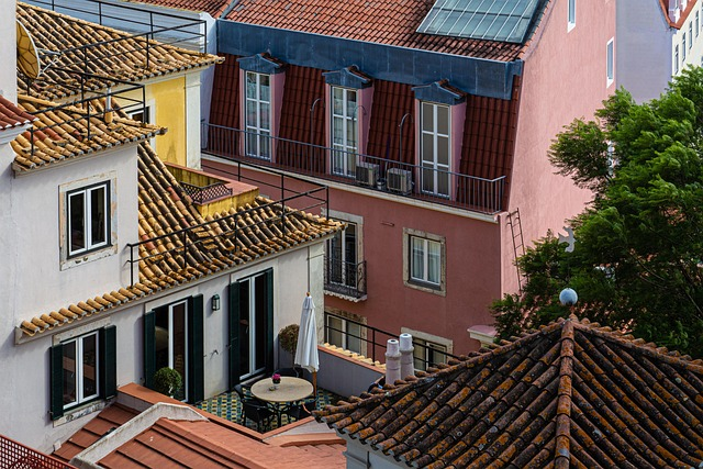 Lisbon, Portugal hotel roofs