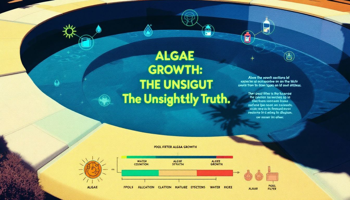 Addressing algae growth in a fiberglass swimming pool.