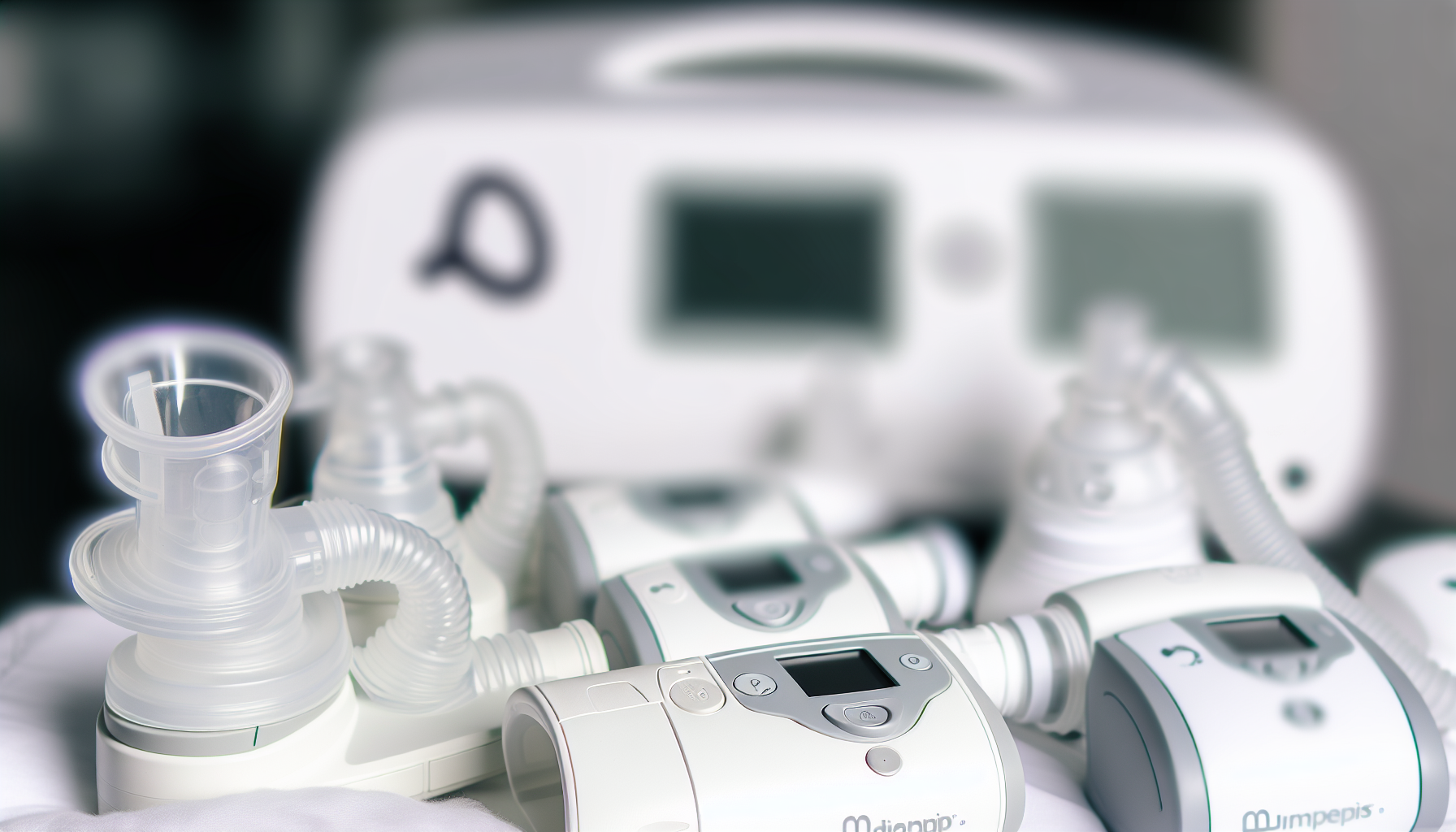 CPAP and BiPAP devices with blurred background