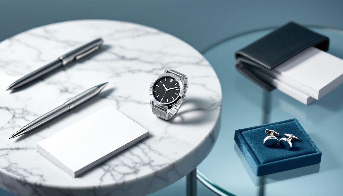 A stylish ring watch displayed among other accessories.